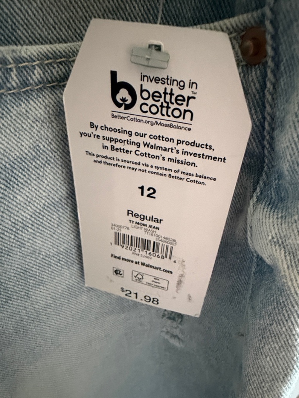 Time and Tru Light Blue Boyfriend Jeans - Picture 3 of 4